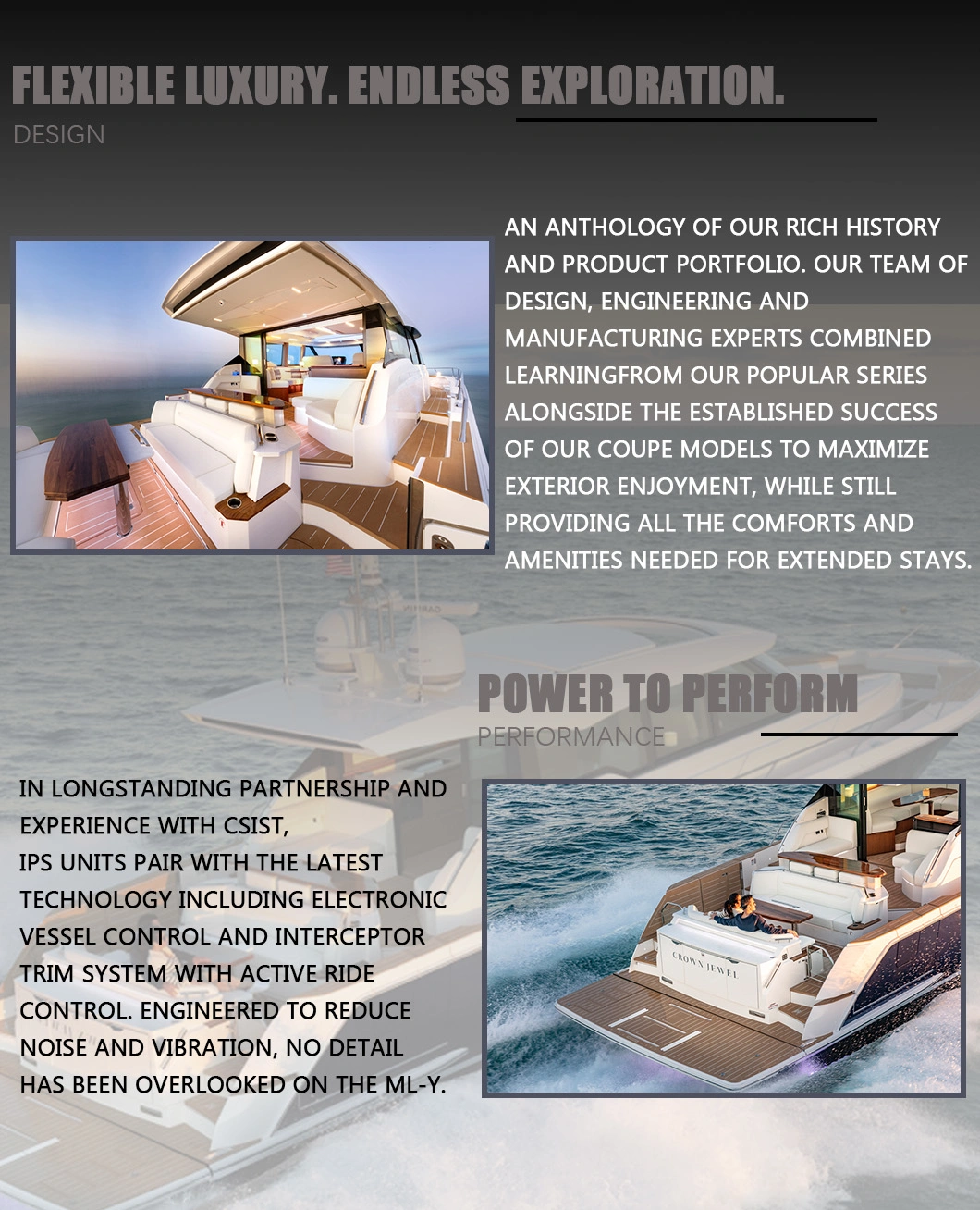 14m Fiberglass Yacht Double Deck for The Ultimate Yachting Experience with Outboard Engine